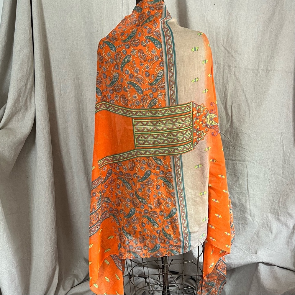 Sundance Large Rectangular Patterned Wrap Scarf - image 4